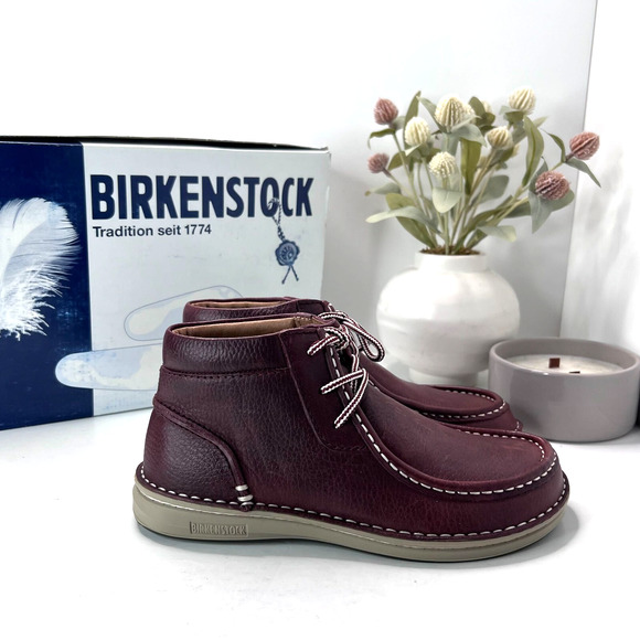 Birkenstock Pasadena High Leather Chukka Boot NL-Chestnut Unisex L6/M4 EU 37 NWB - Picture 3 of 10